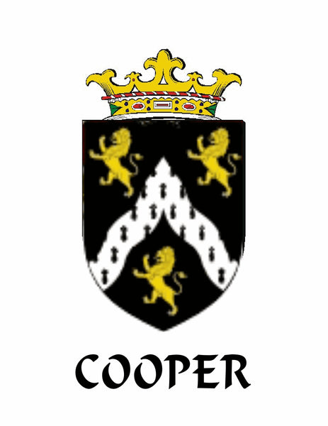 Cooper Irish Coat of Arms Double Drop Pendant ~ ILP03