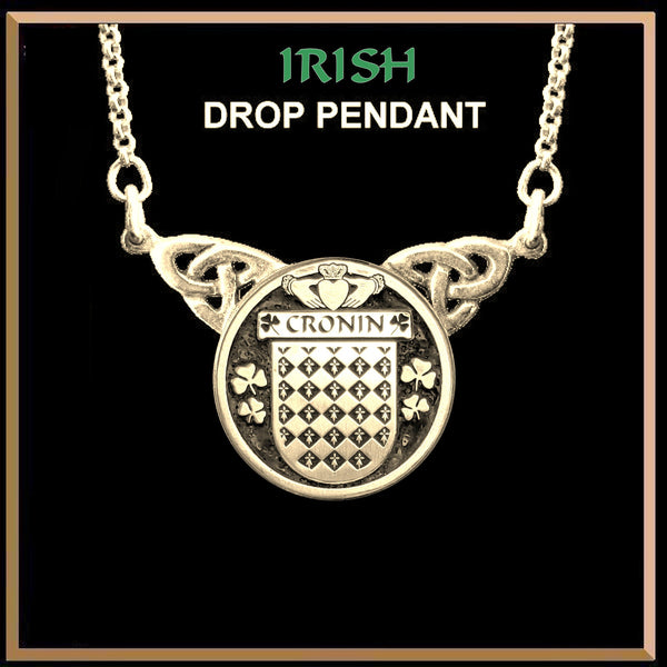 Cronin Irish Coat of Arms Double Drop Pendant ~ ILP03