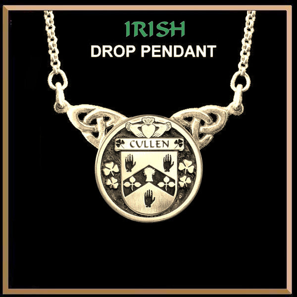 Cullen Irish Coat of Arms Double Drop Pendant ~ ILP03