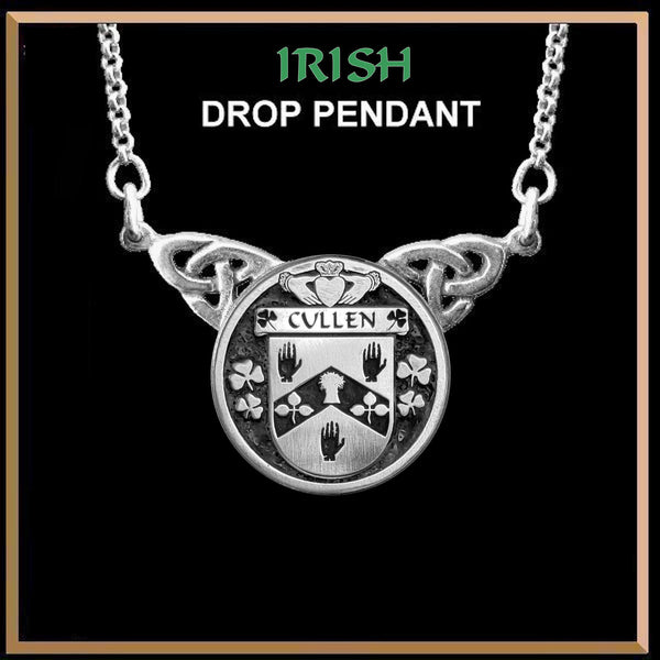 Cullen Irish Coat of Arms Double Drop Pendant ~ ILP03