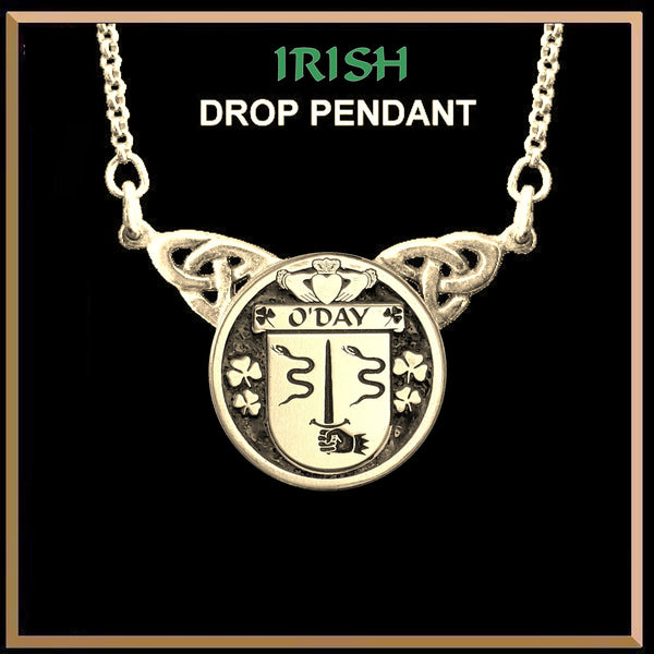 O'Day Irish Coat of Arms Double Drop Pendant ~ ILP03