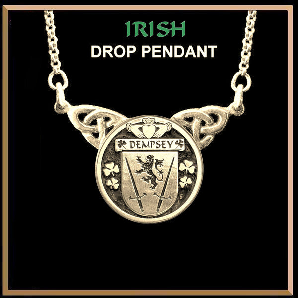 Dempsey Irish Coat of Arms Double Drop Pendant ~ ILP03