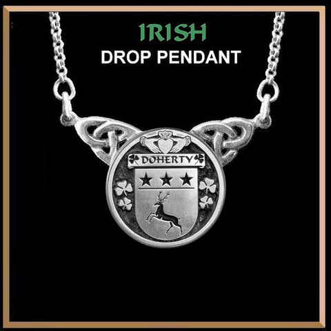 Doherty Irish Coat of Arms Double Drop Pendant ~ ILP03