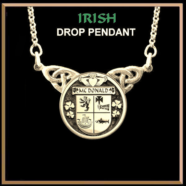McDonald Irish Coat of Arms Double Drop Pendant ~ ILP03