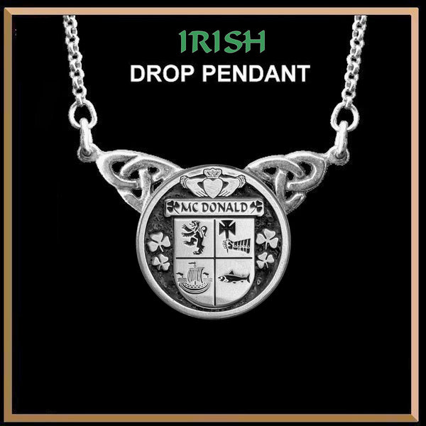 McDonald Irish Coat of Arms Double Drop Pendant ~ ILP03