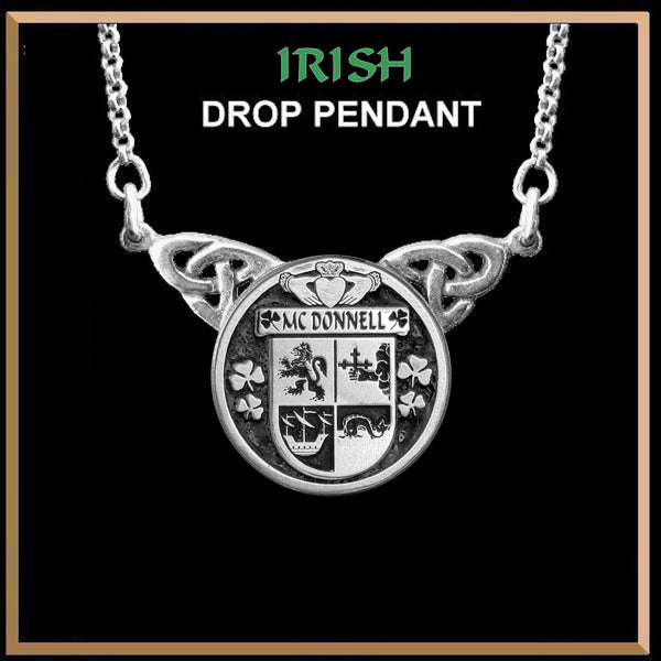 McDonnell Irish Coat of Arms Double Drop Pendant ~ ILP03