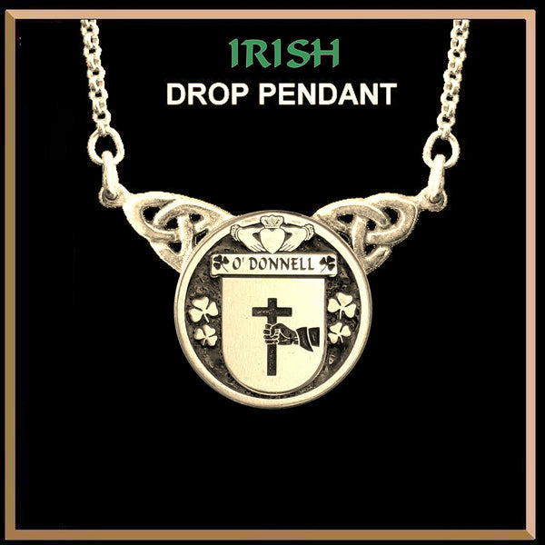 O'Donnell Irish Coat of Arms Double Drop Pendant ~ ILP03