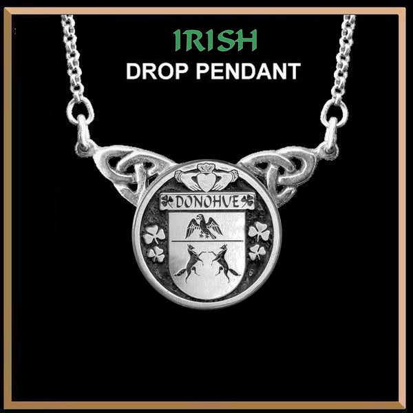 Donohue Irish Coat of Arms Double Drop Pendant ~ ILP03