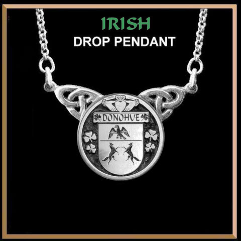 Donohue Irish Coat of Arms Double Drop Pendant ~ ILP03