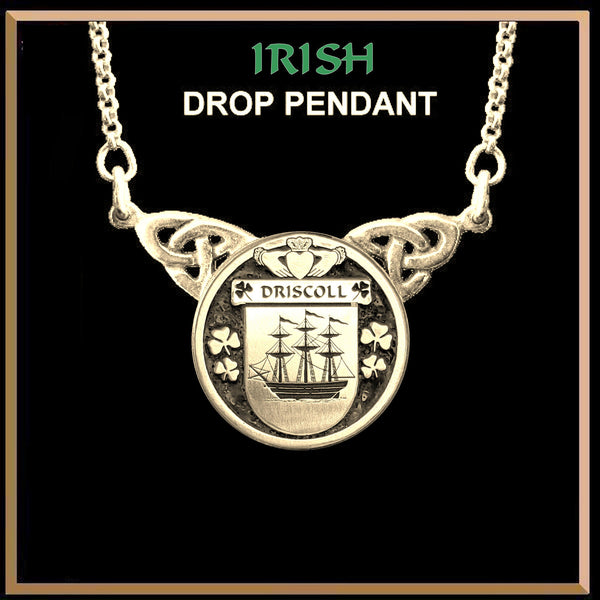 Driscoll Irish Coat of Arms Double Drop Pendant ~ ILP03
