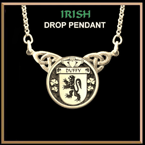 Duffy Irish Coat of Arms Double Drop Pendant ~ ILP03