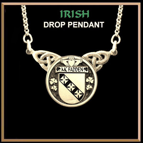 McFadden Irish Coat of Arms Double Drop Pendant ~ ILP03