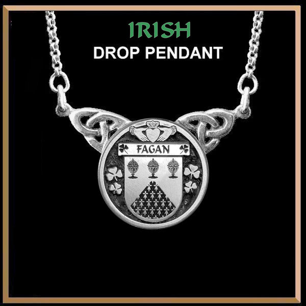 Fagan Irish Coat of Arms Double Drop Pendant ~ ILP03