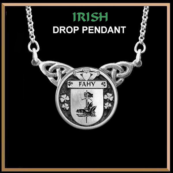 Fahy Irish Coat of Arms Double Drop Pendant ~ ILP03