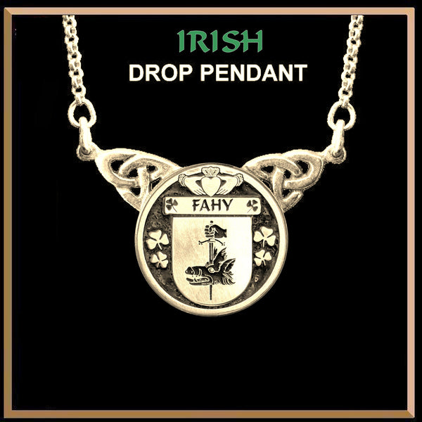 Fahy Irish Coat of Arms Double Drop Pendant ~ ILP03