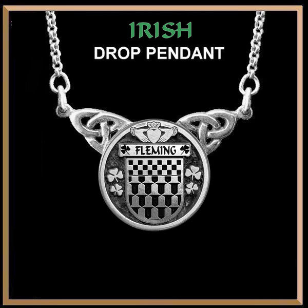 Fleming Irish Coat of Arms Double Drop Pendant ~ ILP03