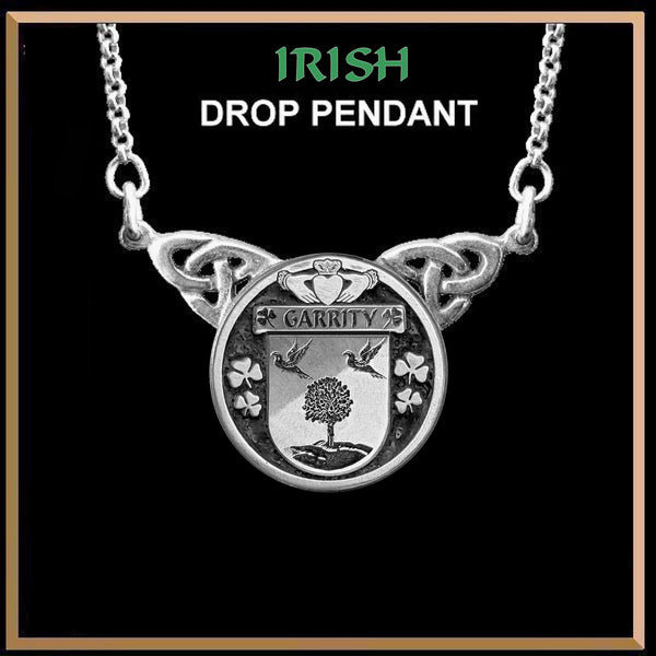 Garrity Irish Coat of Arms Double Drop Pendant ~ ILP03
