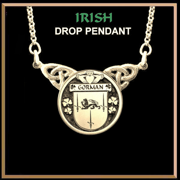 Gorman Irish Coat of Arms Double Drop Pendant ~ ILP03