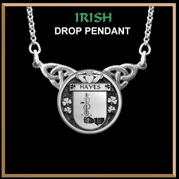 Hayes Irish Coat of Arms Double Drop Pendant ~ ILP03