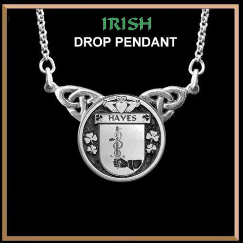 Hayes Irish Coat of Arms Double Drop Pendant ~ ILP03