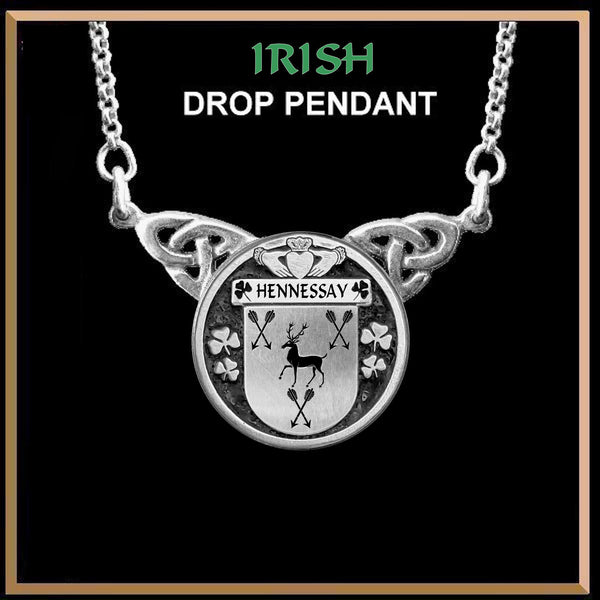 Hennessay Irish Coat of Arms Double Drop Pendant ~ ILP03
