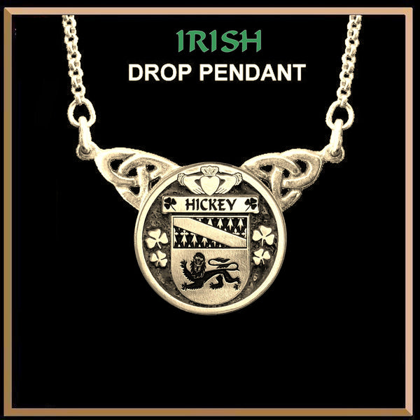 Hickey Irish Coat of Arms Double Drop Pendant ~ ILP03