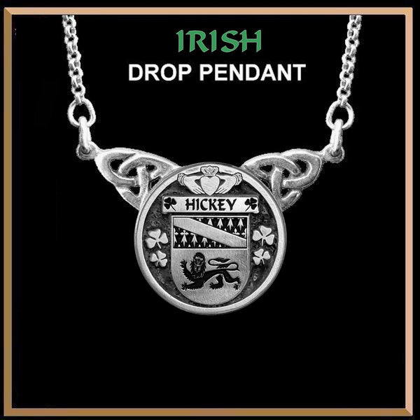 Hickey Irish Coat of Arms Double Drop Pendant ~ ILP03