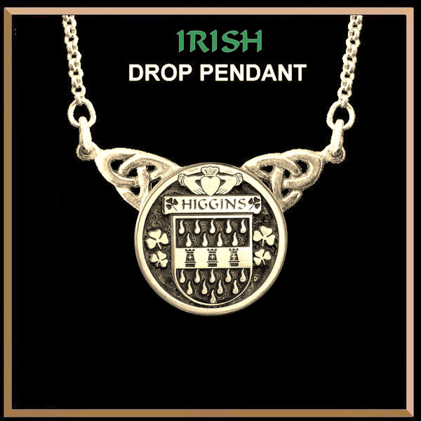 Higgins Irish Coat of Arms Double Drop Pendant ~ ILP03