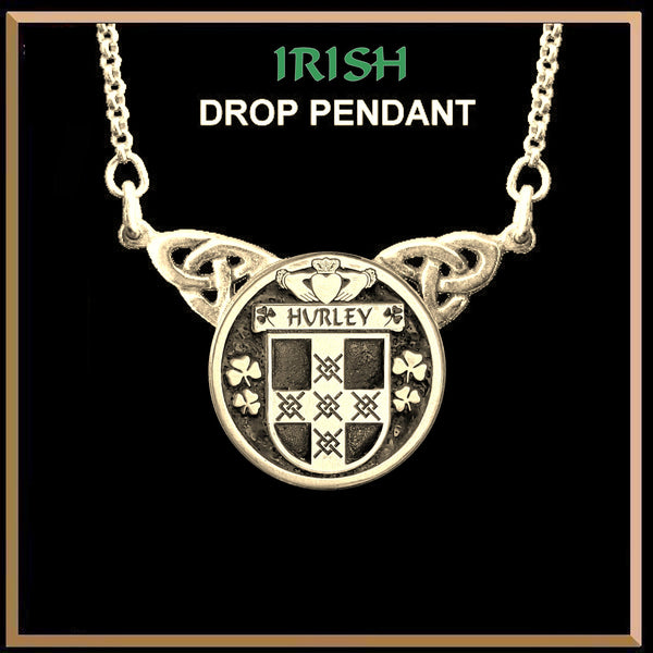 Hurley Irish Coat of Arms Double Drop Pendant ~ ILP03