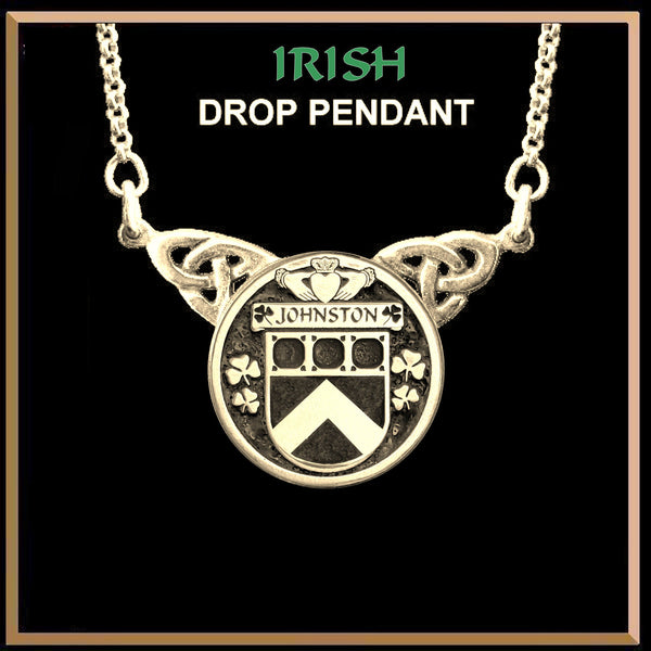 Johnston Irish Coat of Arms Double Drop Pendant ~ ILP03