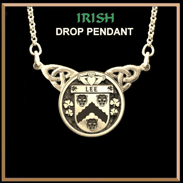 Lee Irish Coat of Arms Double Drop Pendant ~ ILP03