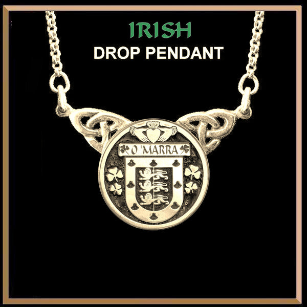 O'Marra Irish Coat of Arms Double Drop Pendant ~ ILP03