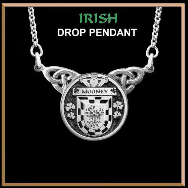 Mooney Irish Coat of Arms Double Drop Pendant ~ ILP03