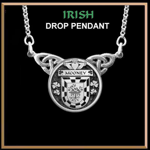 Mooney Irish Coat of Arms Double Drop Pendant ~ ILP03