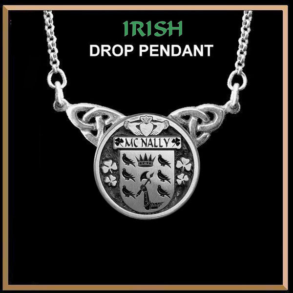 McNally Irish Coat of Arms Double Drop Pendant ~ ILP03