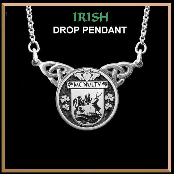 McNulty Irish Coat of Arms Double Drop Pendant ~ ILP03
