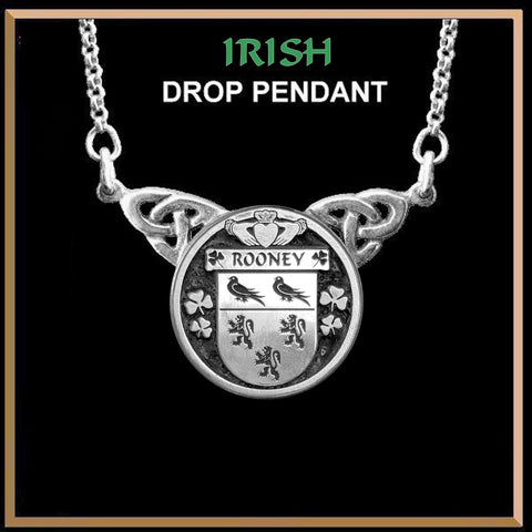 Rooney Irish Coat of Arms Double Drop Pendant ~ ILP03
