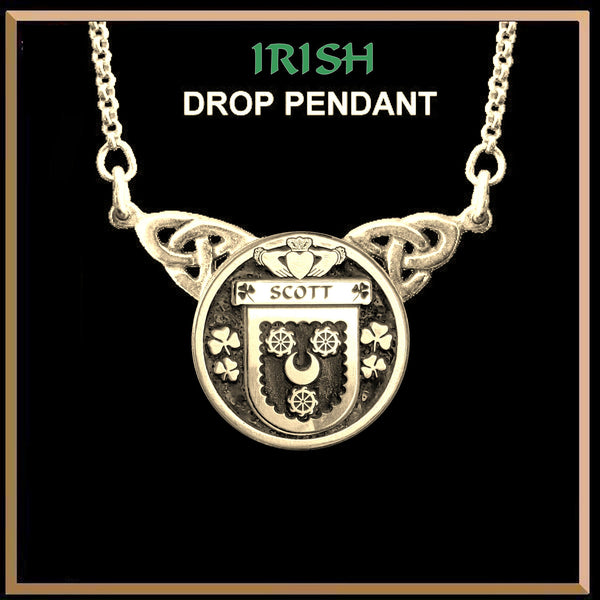 Scott Irish Coat of Arms Double Drop Pendant ~ ILP03