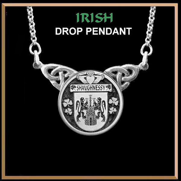Shaughnessy Irish Coat of Arms Double Drop Pendant ~ ILP03
