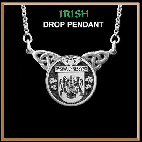 Shaughnessy Irish Coat of Arms Double Drop Pendant ~ ILP03