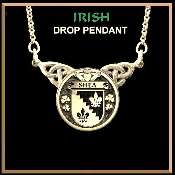 Shea Irish Coat of Arms Double Drop Pendant ~ ILP03