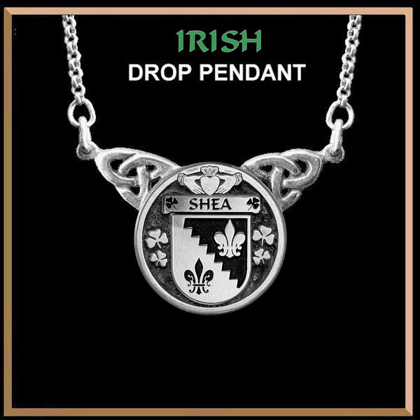 Shea Irish Coat of Arms Double Drop Pendant ~ ILP03