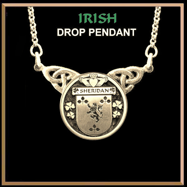 Sheridan Irish Coat of Arms Double Drop Pendant ~ ILP03