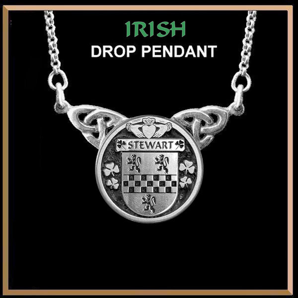 Stewart Irish Coat of Arms Double Drop Pendant ~ ILP03