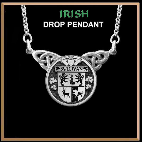 Sullivan Irish Coat of Arms Double Drop Pendant ~ ILP03