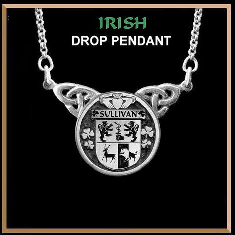 Sullivan Irish Coat of Arms Double Drop Pendant ~ ILP03
