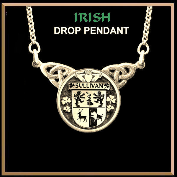 Sullivan Irish Coat of Arms Double Drop Pendant ~ ILP03