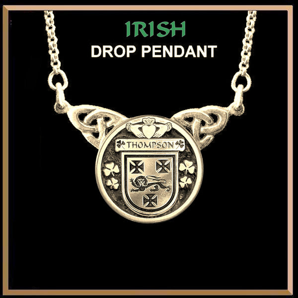 Thompson Irish Coat of Arms Double Drop Pendant ~ ILP03
