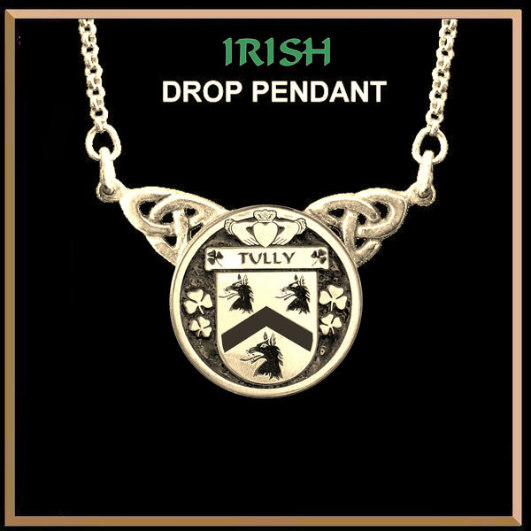 Tully Irish Coat of Arms Double Drop Pendant ~ ILP03