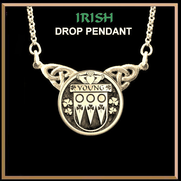 Young Irish Coat of Arms Double Drop Pendant ~ ILP03